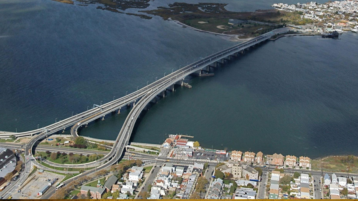Cross Bay Bridge Aerial Photo